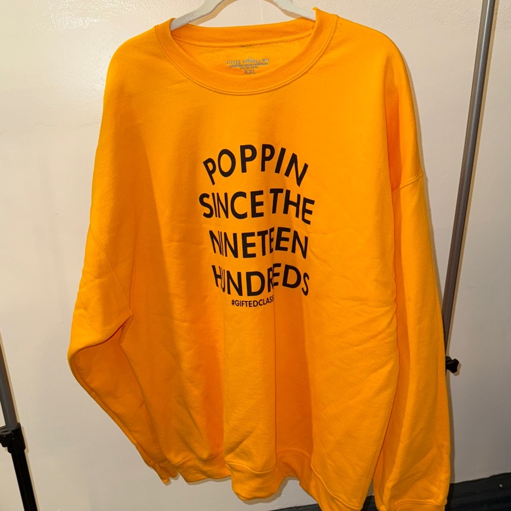 Yellow Graphic Oversized Sweatshirt (Unisex)